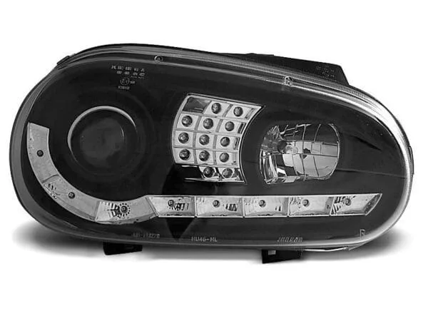 Frontlykter Dagslys Sort VW Golf 4 09.97-09.03