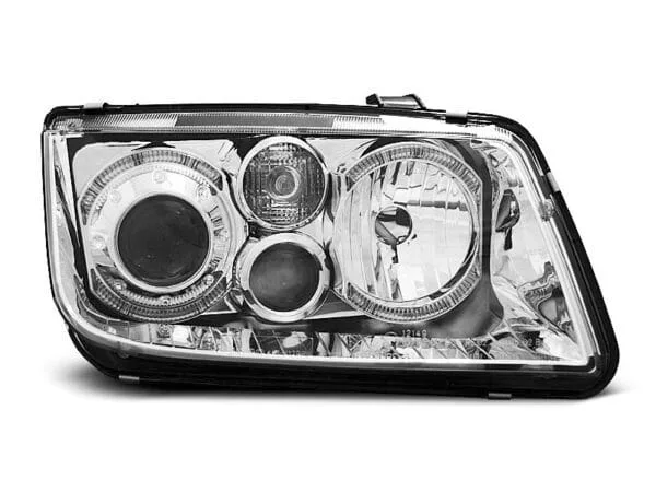 Frontlykter Angel Eyes Chrome VW Bora 09.98-07.05