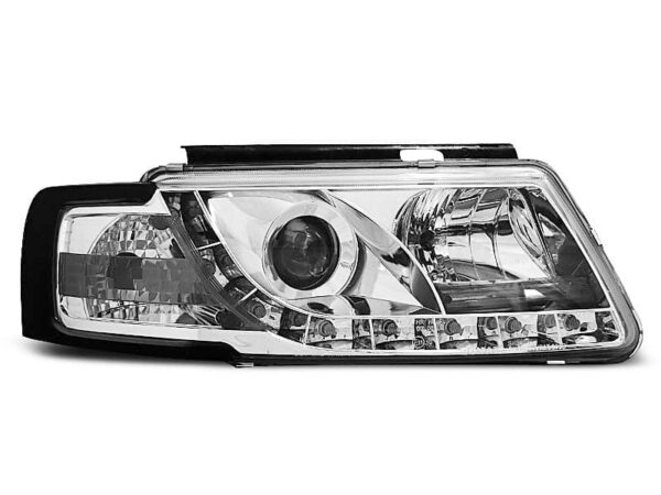 Frontlykter True DRL Chrome VW Passat B5 3B 11.96-08.00