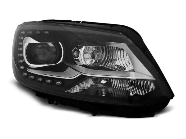 Frontlykter True DRL Black VW Touran II 08.10-15