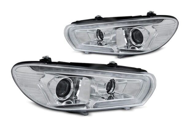 Frontlykter Tube SEQ LED Krom VW Scirocco 14-17