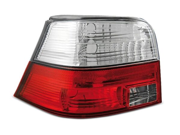 Baklykter RØD Hvit VW Golf 4 09.97-09.03